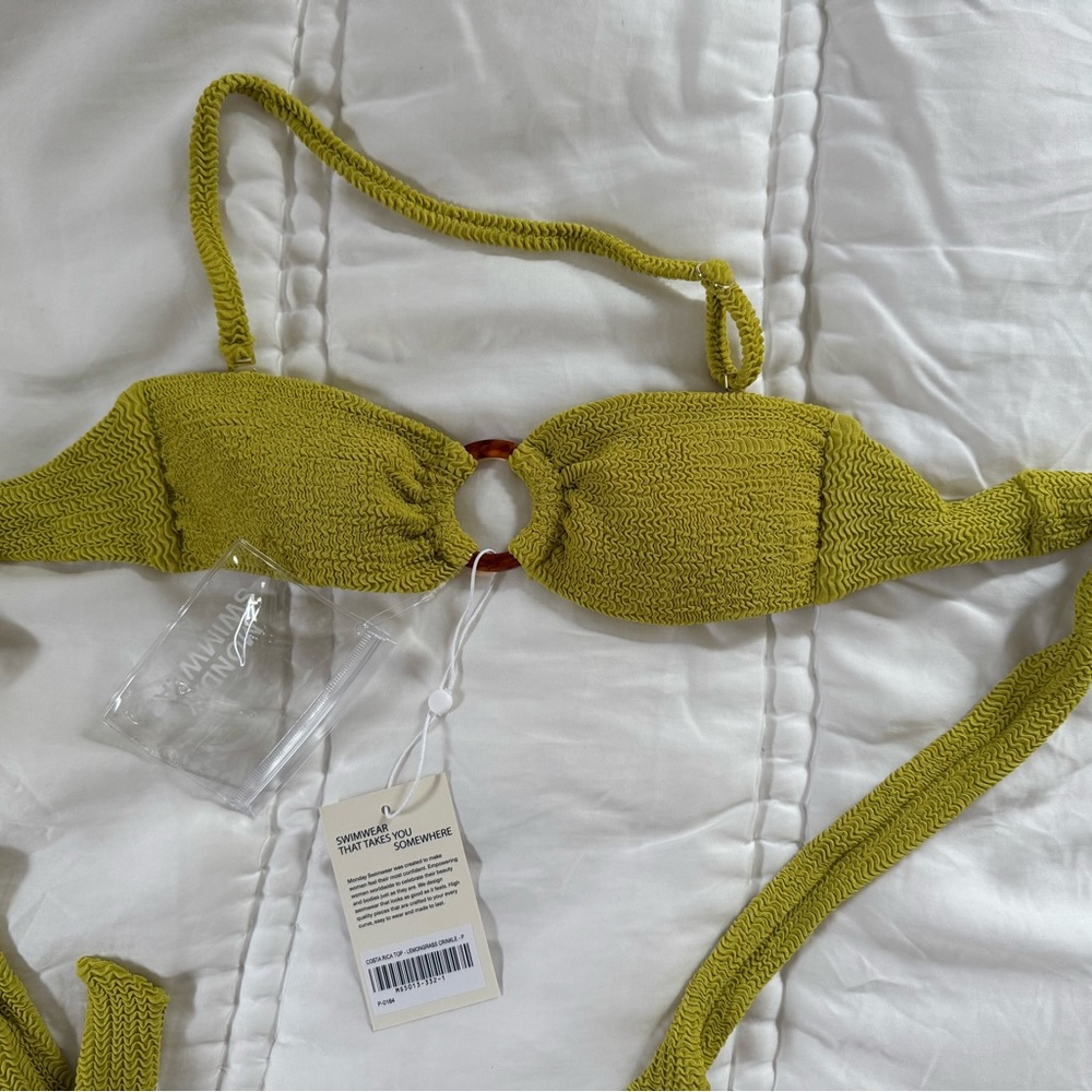 Olive Knit Bikini Top